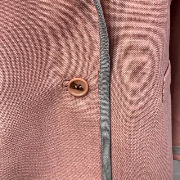 Mark Kay Vintage Skirt Suit Set Pink Grey Womens 6/8 Barbiecore Retro 70's 80's - Picture 5 of 16